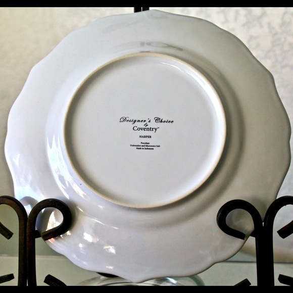 HARPER BY COVENTRY SALAD PLATE FLORAL BUTTERFLY NEW - Picture 4 of 5